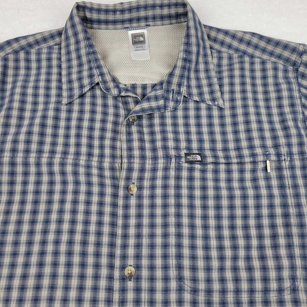 The North‎ Face Button Up Hiking Shirt Mens XXL 2XL Worn Distressed Stained